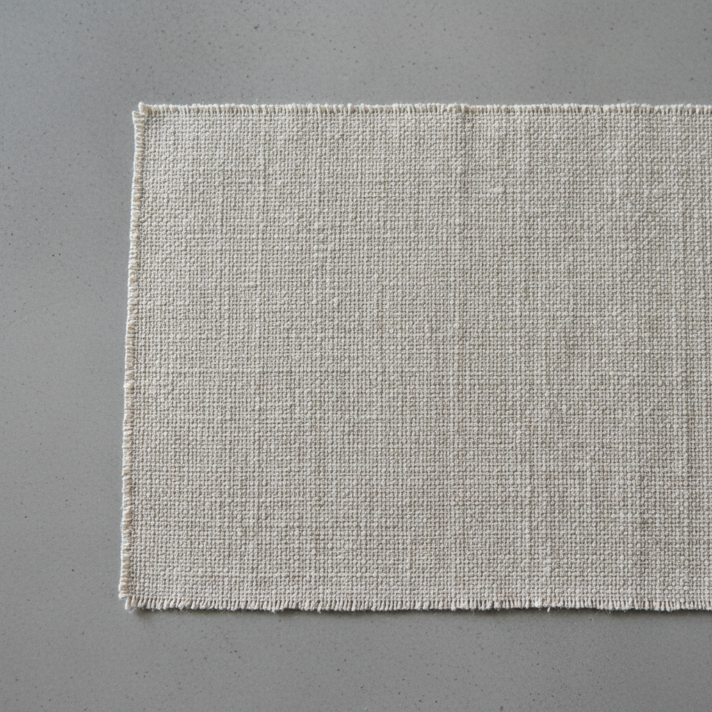 Plain fabric swatch before acoustic textile application