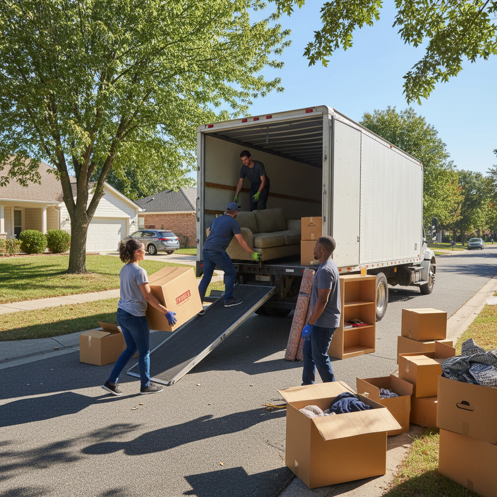 Giomoving Express team loading a moving truck in Santa Maria California