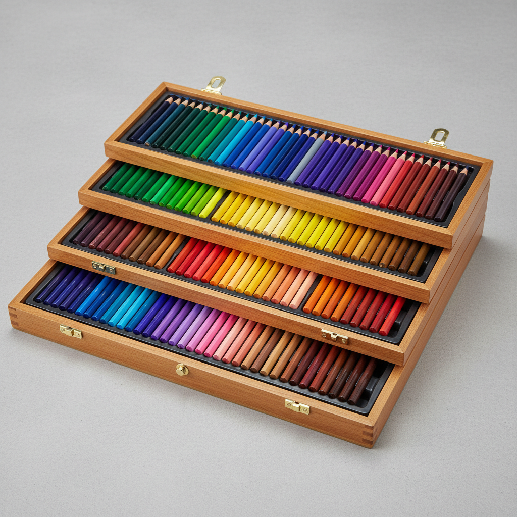 24 piece premium colored pencil set with soft core for children's art and coloring books