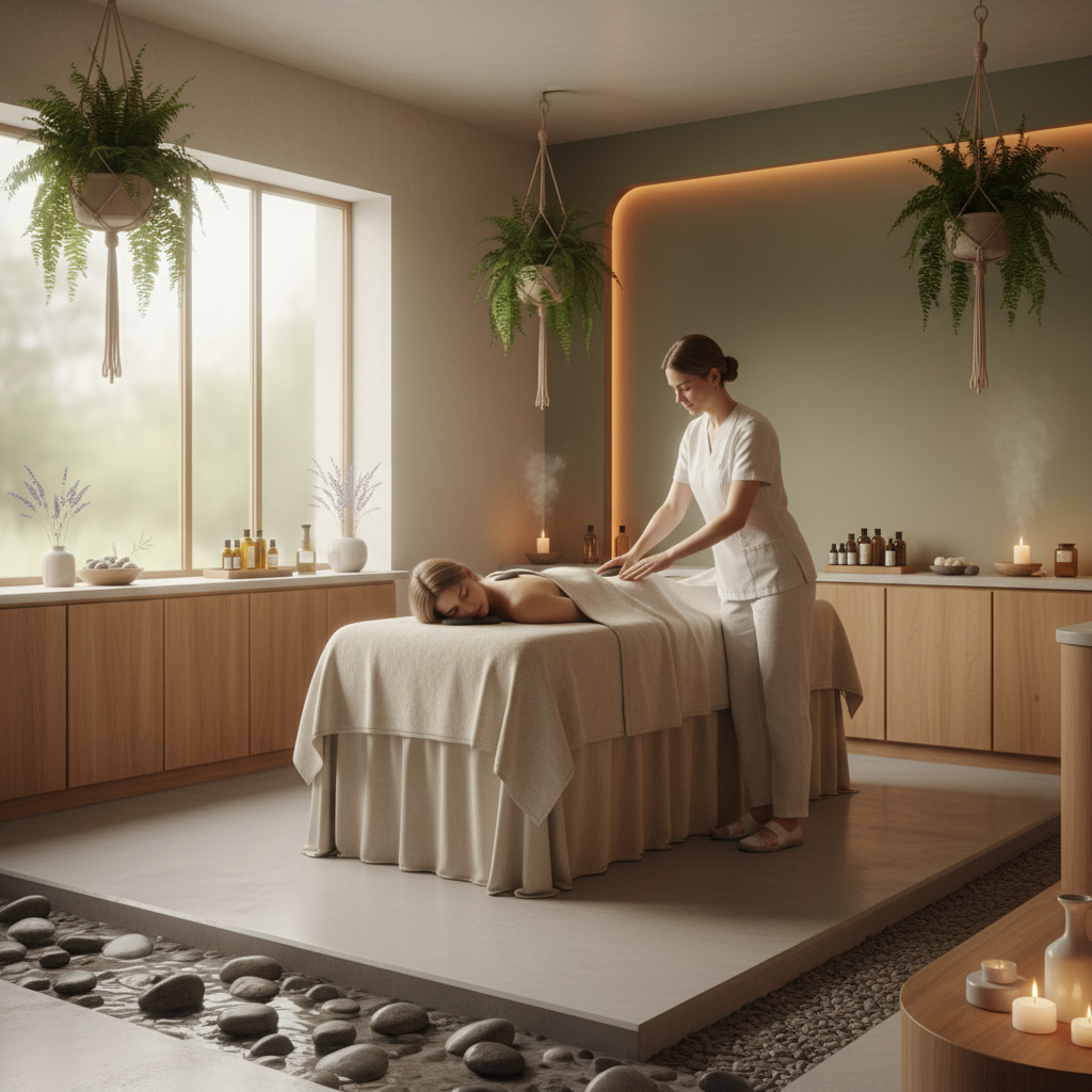 Person with hand on lower back, soft warm healing light, natural pain relief concept