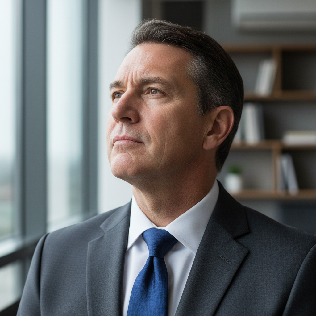 Robert Ashworth, middle-aged professional man, carotid stenosis patient