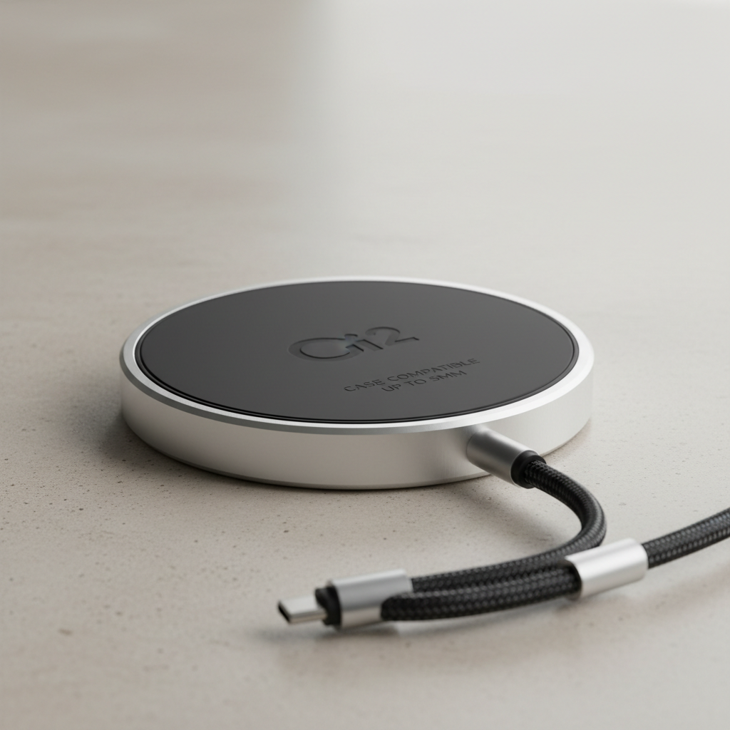 Wireless Charging Pad 15W product photo on clean neutral background