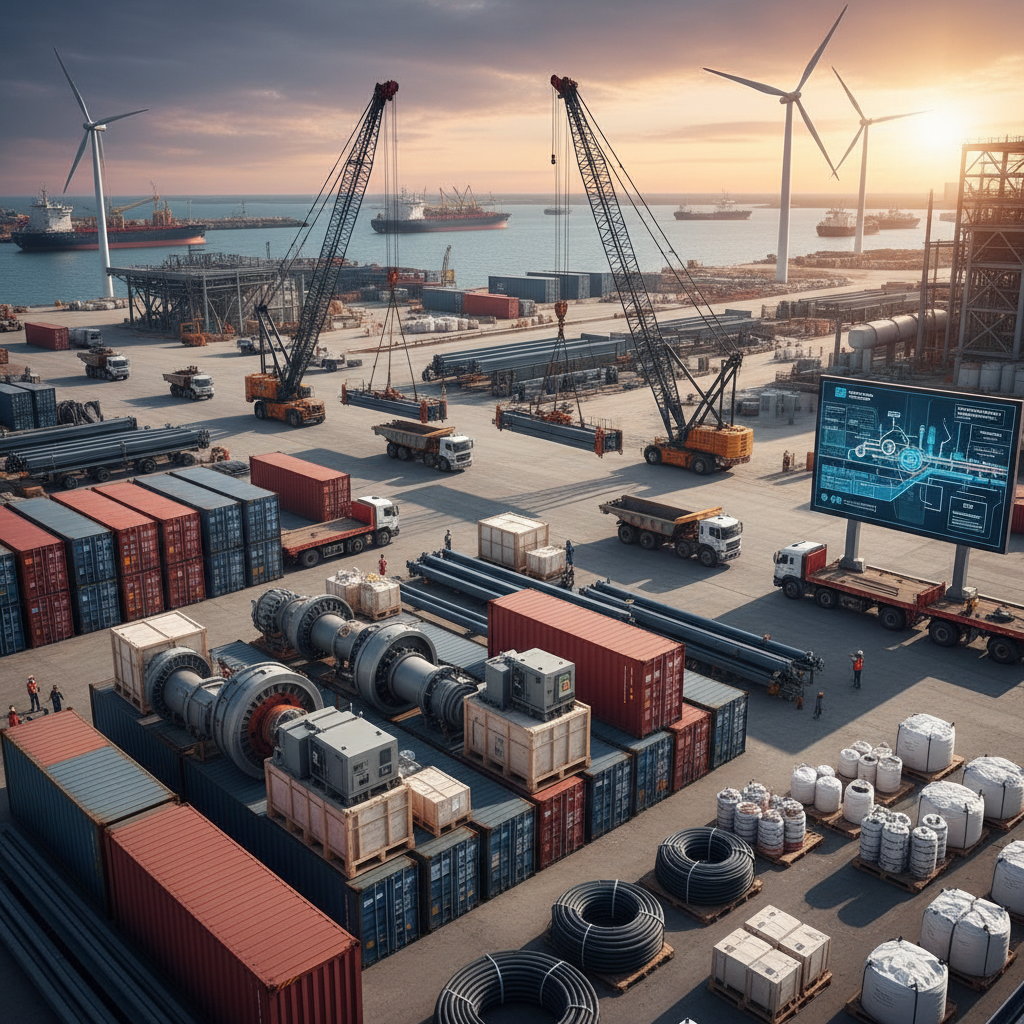 Industrial equipment and materials procurement logistics for large-scale project