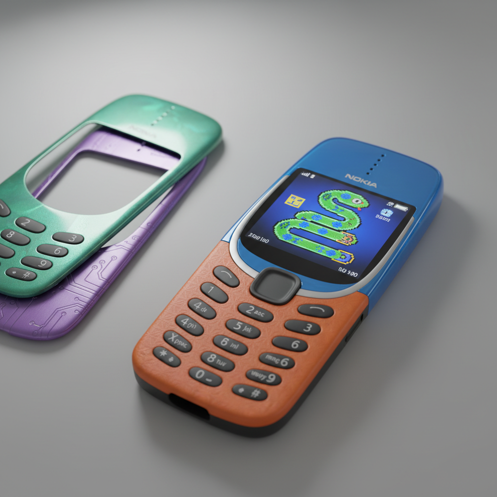 Nokia 3310 classic feature phone with color display and customizable covers