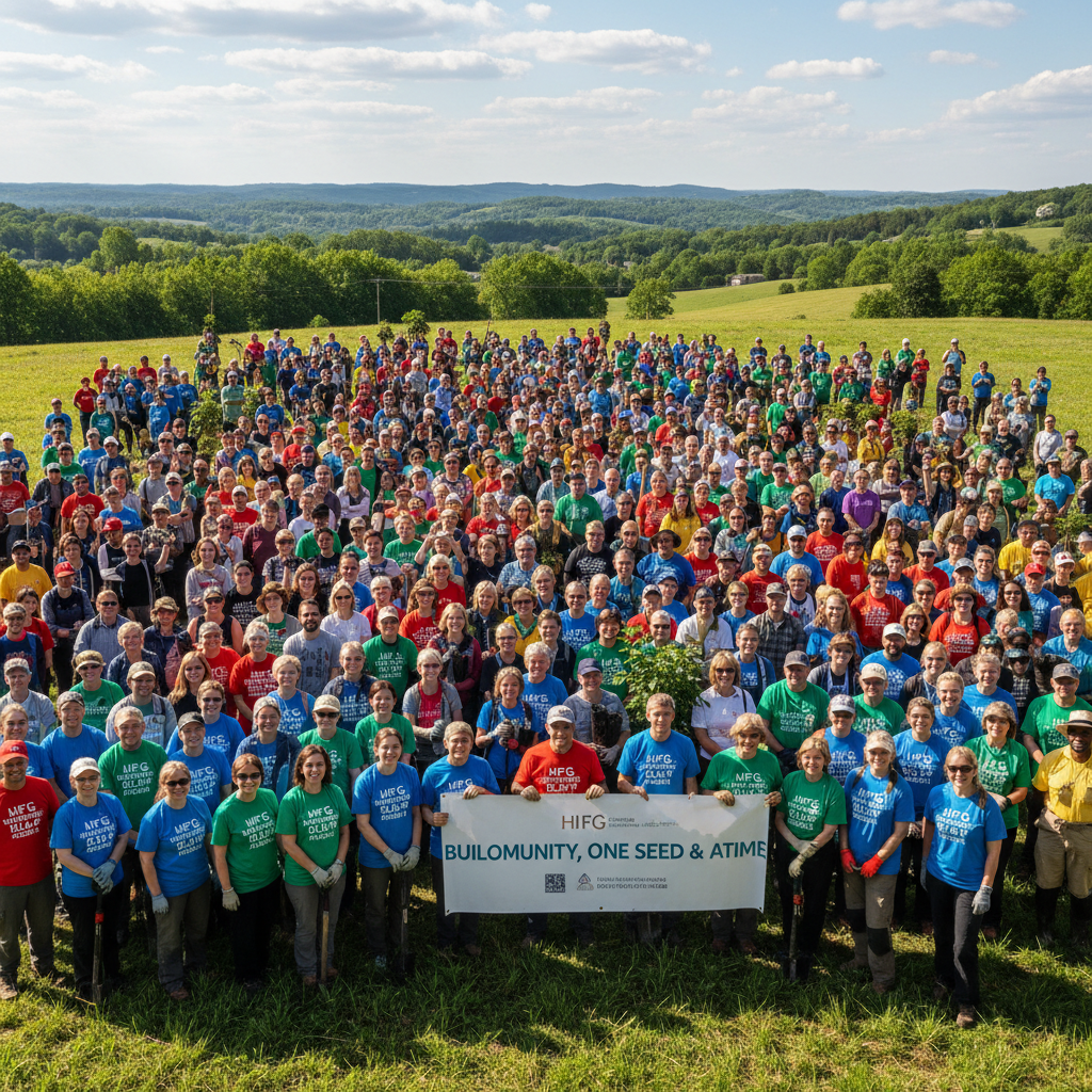 HFG Annual Volunteer Day group photo in Georgia 2024 with hundreds of volunteers