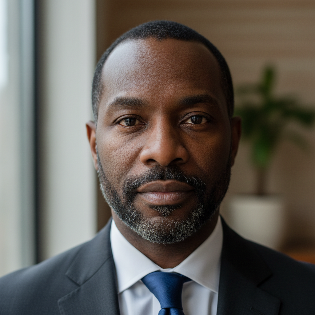Damilola Bello, Nigerian-American man in his 40s with confident expression