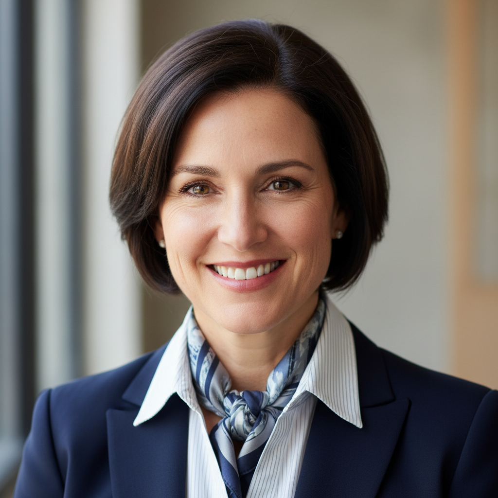 Executive coach in professional headshot, confident expression