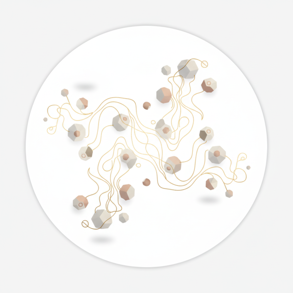 Abstract neural network visualization on dark background