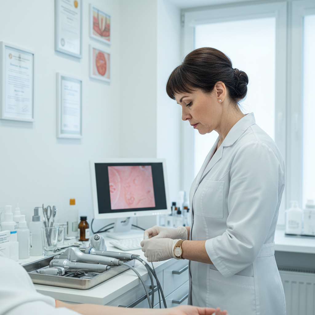 Dr. Sunita Reddy, dermatologist at WebuildproClinic Bangalore, in clinic setting