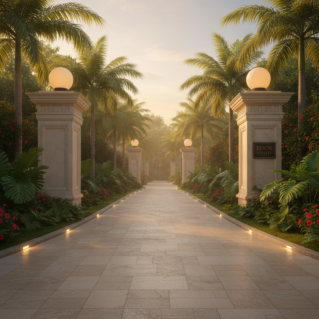 Luxury villa development with pool in Accra Ghana residential estate