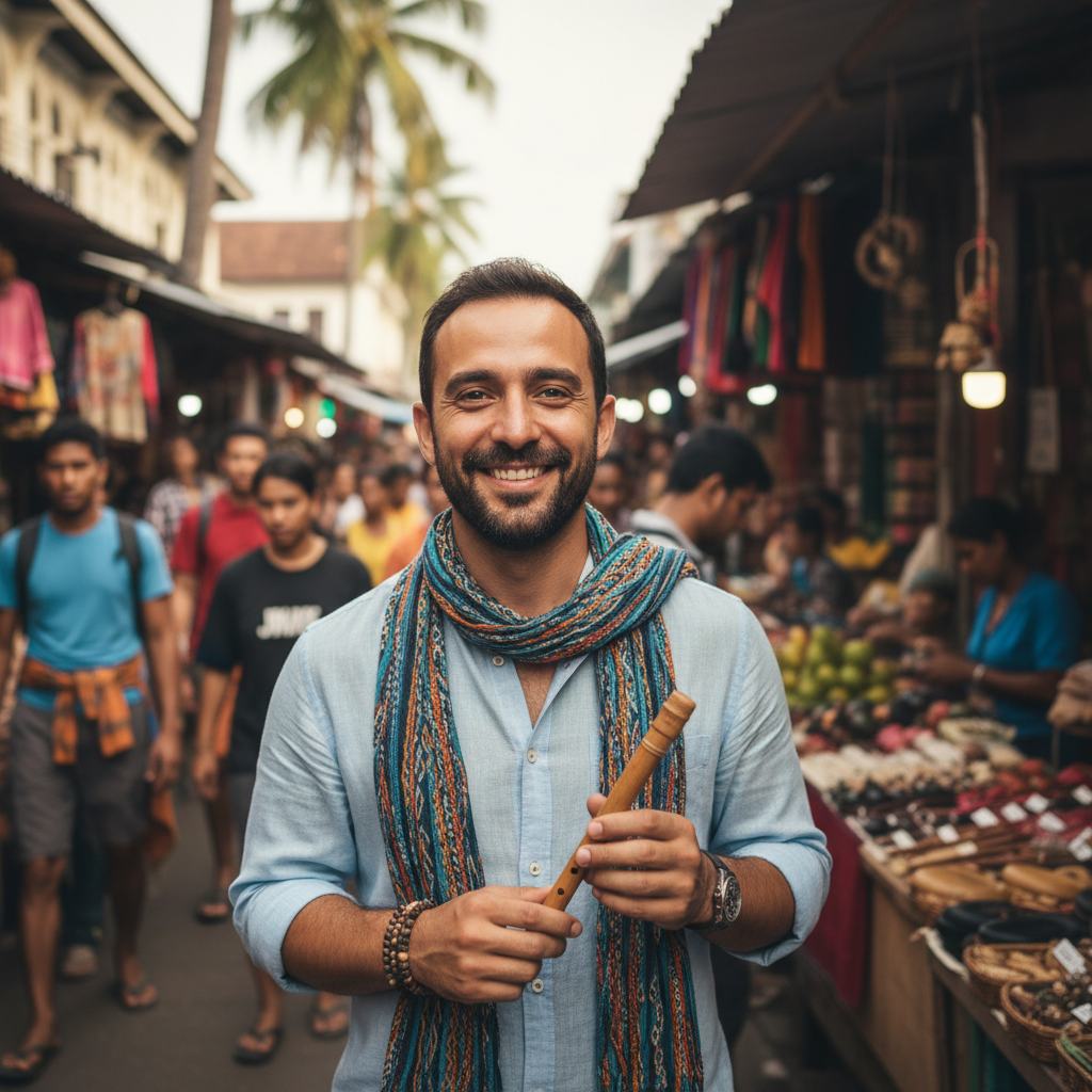 Marcus Osei, Cultural Immersion Specialist at LuxeTravel, a warm and engaging professional man