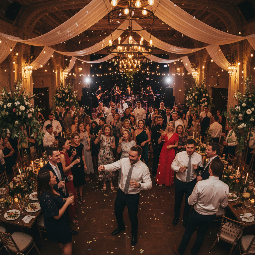 Event photographer capturing celebration at an elegant party