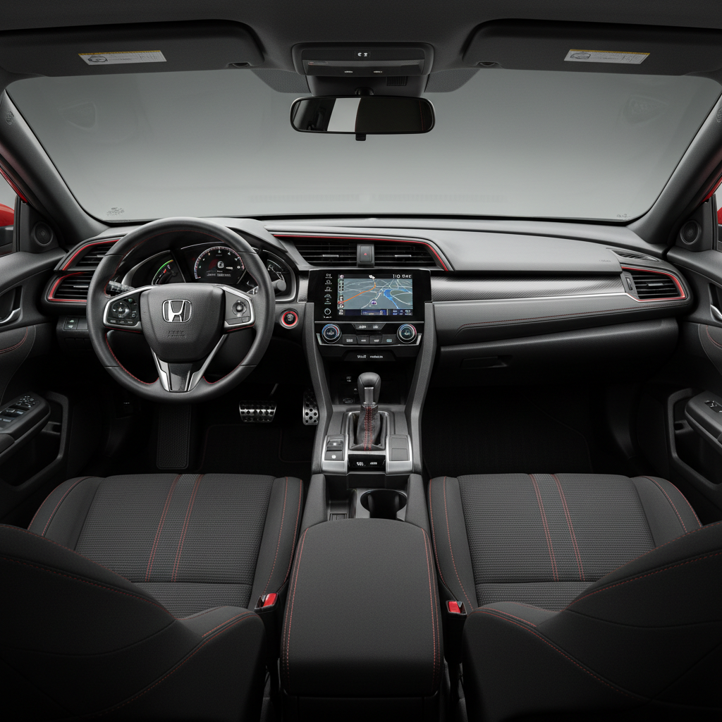 Honda Fit interior dashboard and front seats
