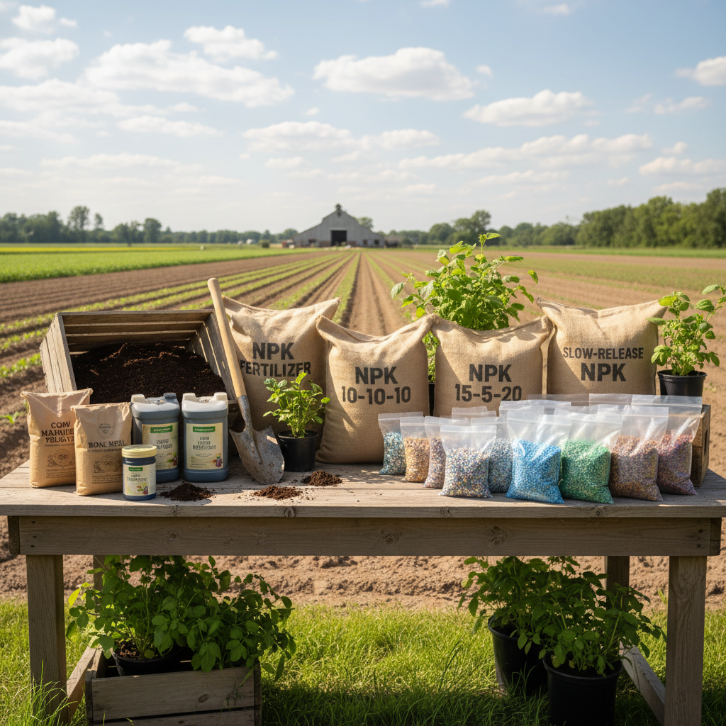 Agricultural fertilizer types including NPK and organic options