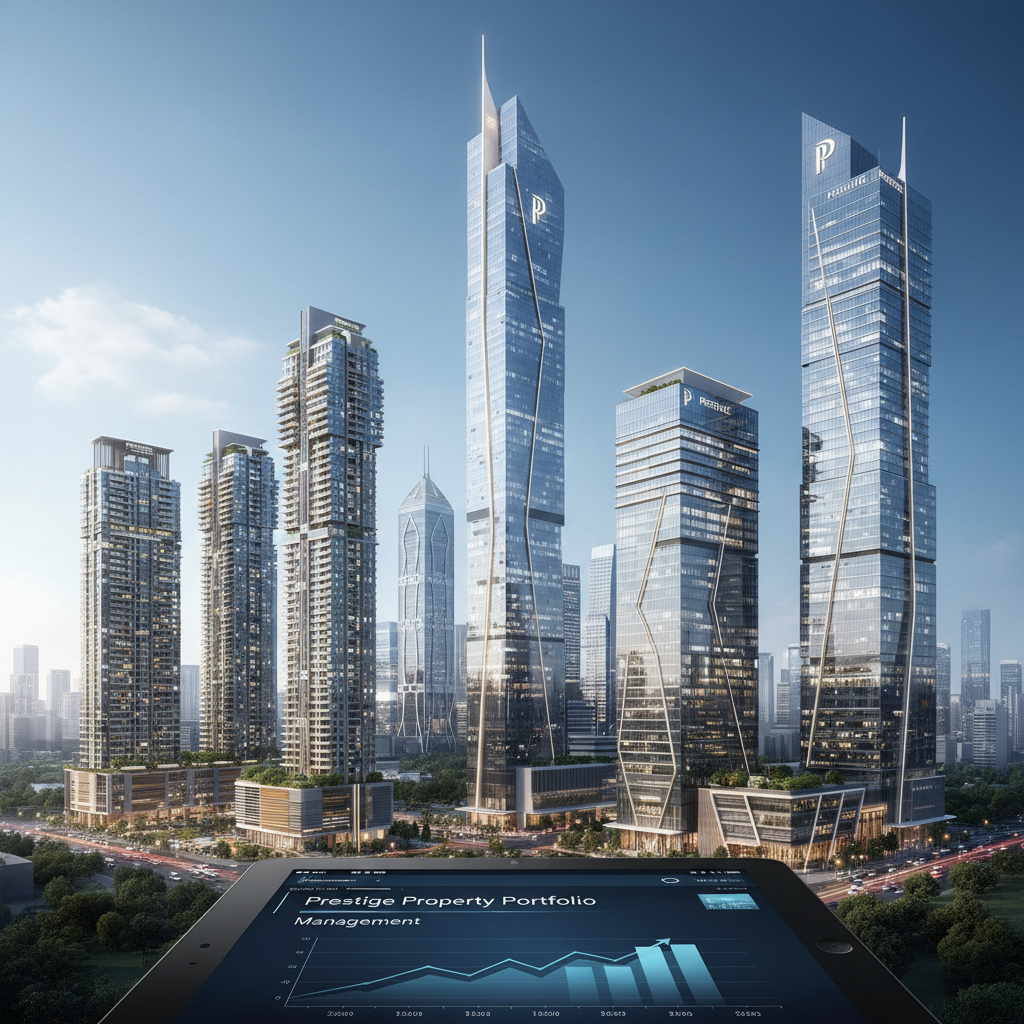 Premium property portfolio management — high-rise commercial and residential assets under Prestige stewardship