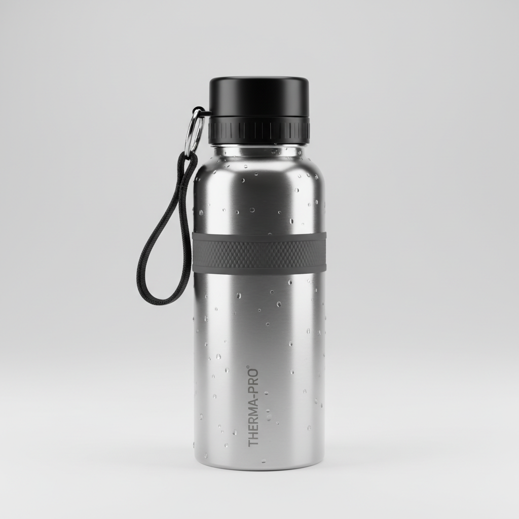 Stainless Steel Water Bottle 32oz product photo on clean neutral background