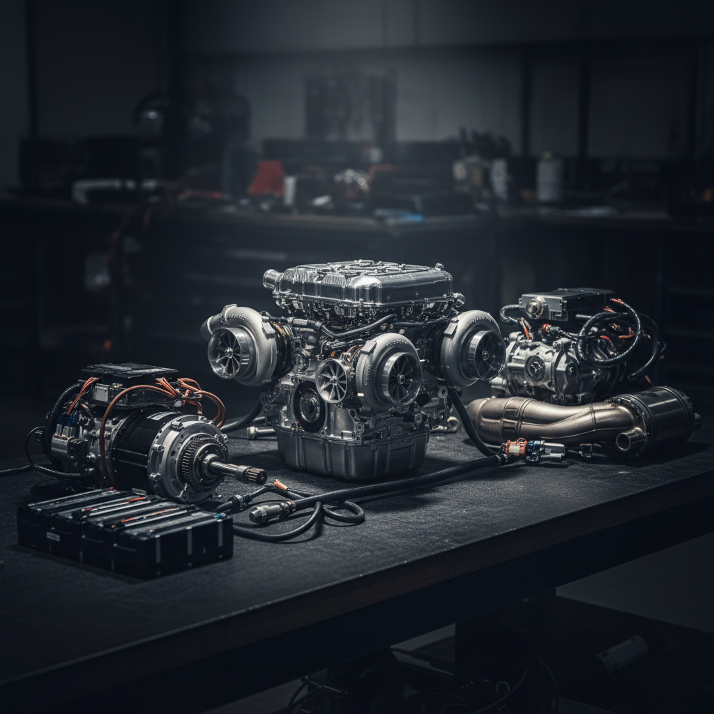Formula 1 engine power unit close-up V6 turbo hybrid components technical detail