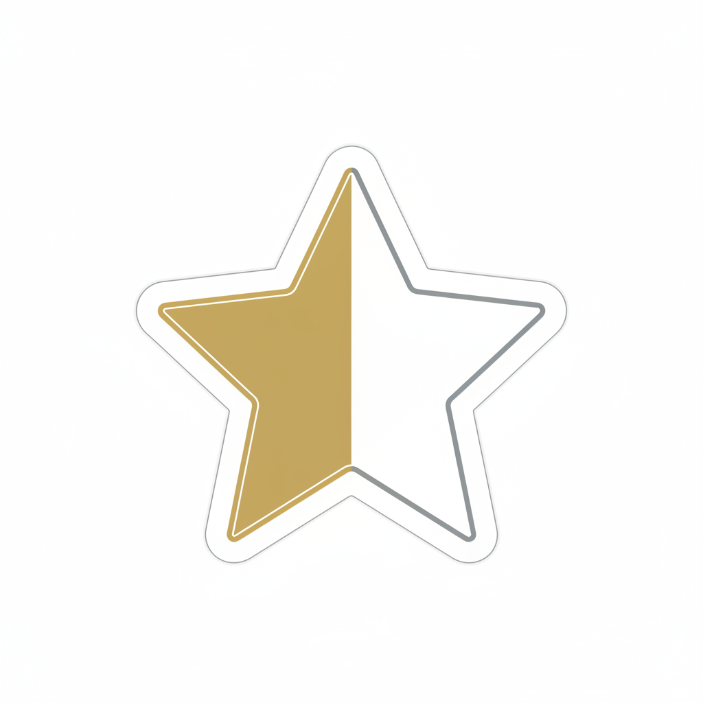 Half star rating icon