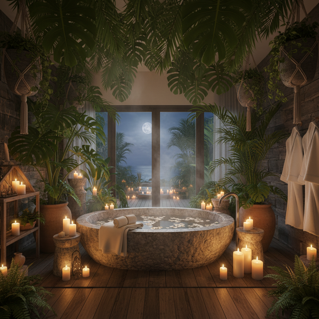 Serene spa interior