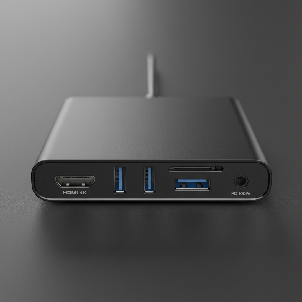 USB-C Hub 10-in-1 product photo on clean neutral background