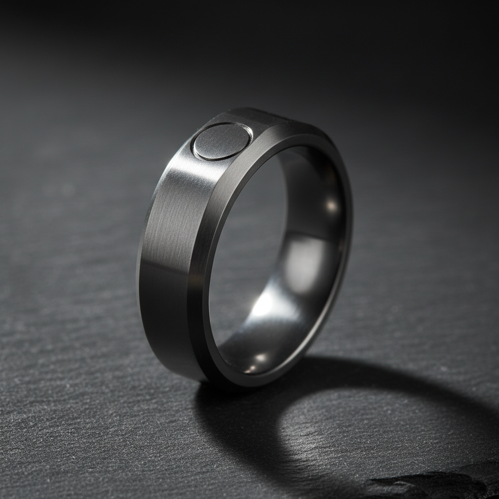 Black DLC titanium luxury watch on dark surface, dramatic low-key lighting, deep shadows