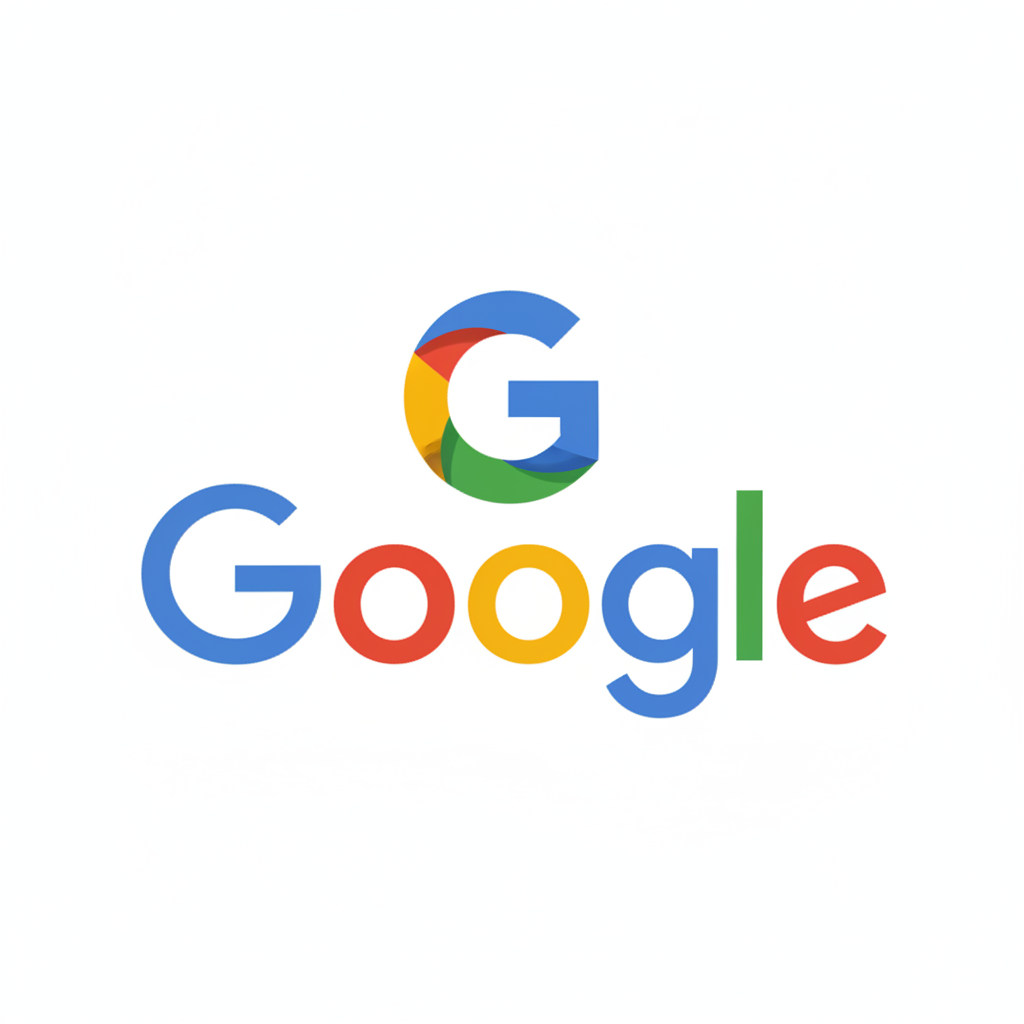 Colorful Google G logo on white background