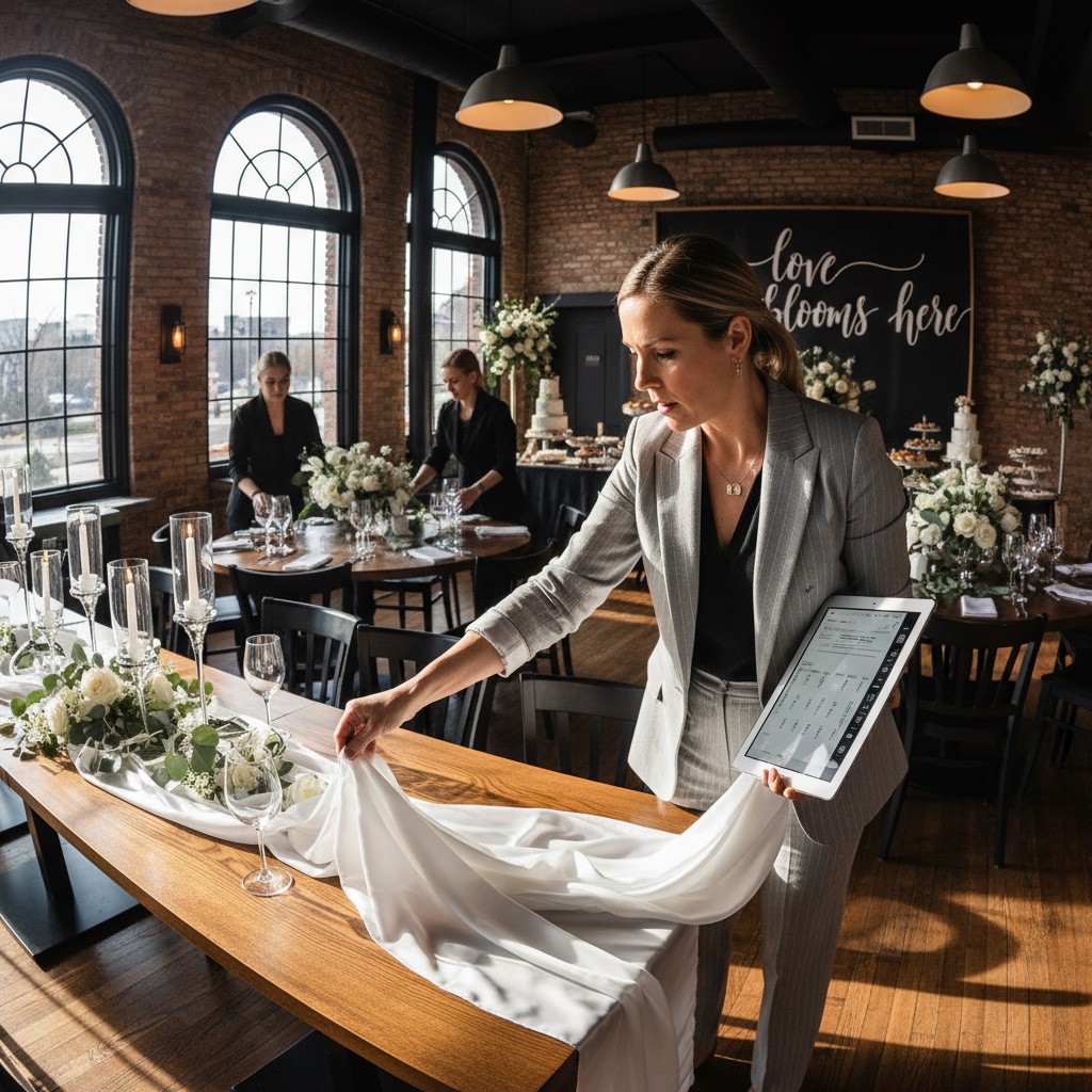 Natalie Reyes, a wedding planner who has coordinated twelve weddings at Vow restaurant