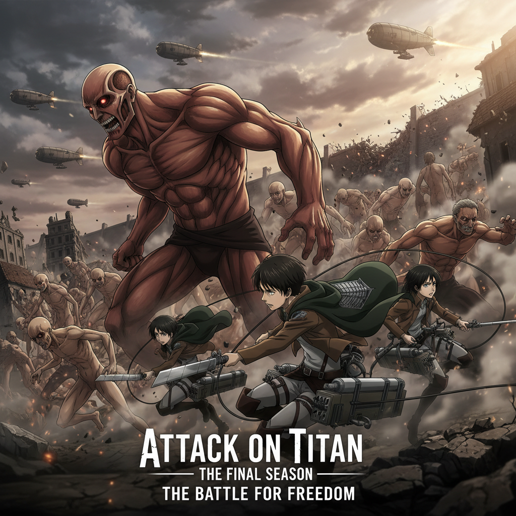 Attack on Titan final arc with colossal titans