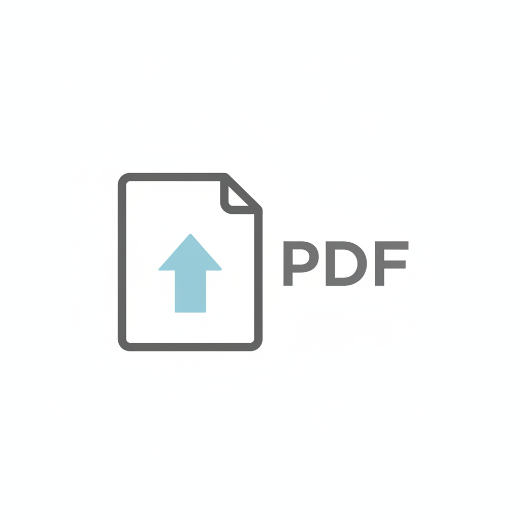 PDF file icon representing direct document upload capability