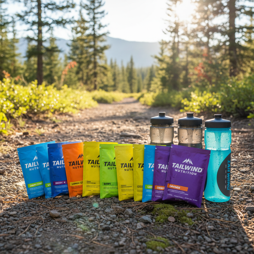 Assorted trail mix and protein snack pouches in colorful packaging arranged in retail display