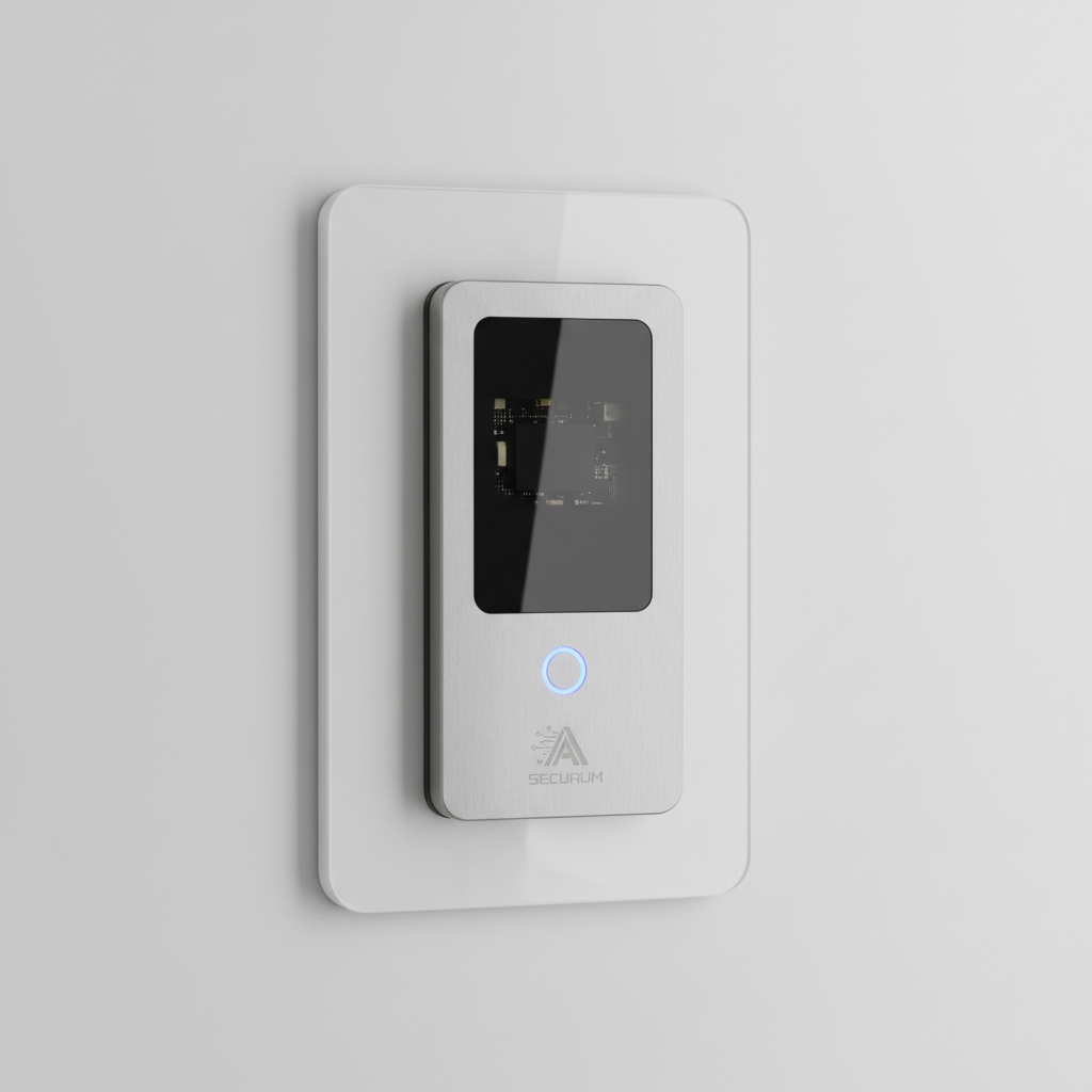 Modern access control system with card readers and electronic door locks in corporate building