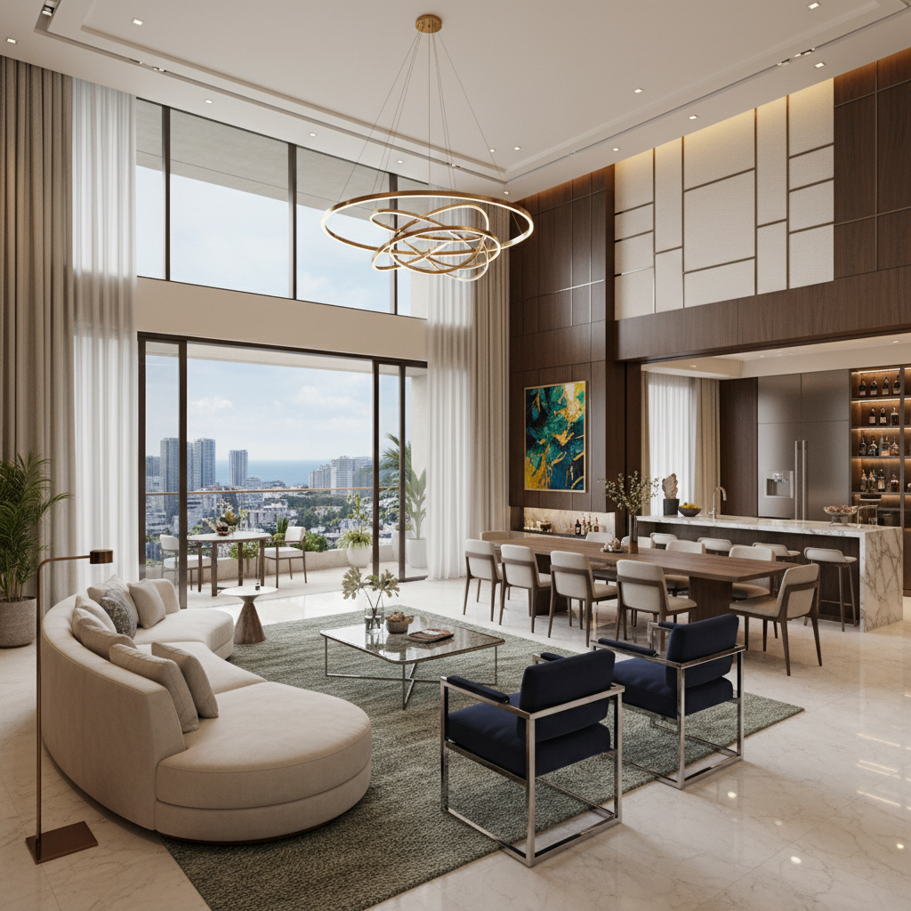 Elegant 3 BHK apartment with spacious rooms and modern amenities