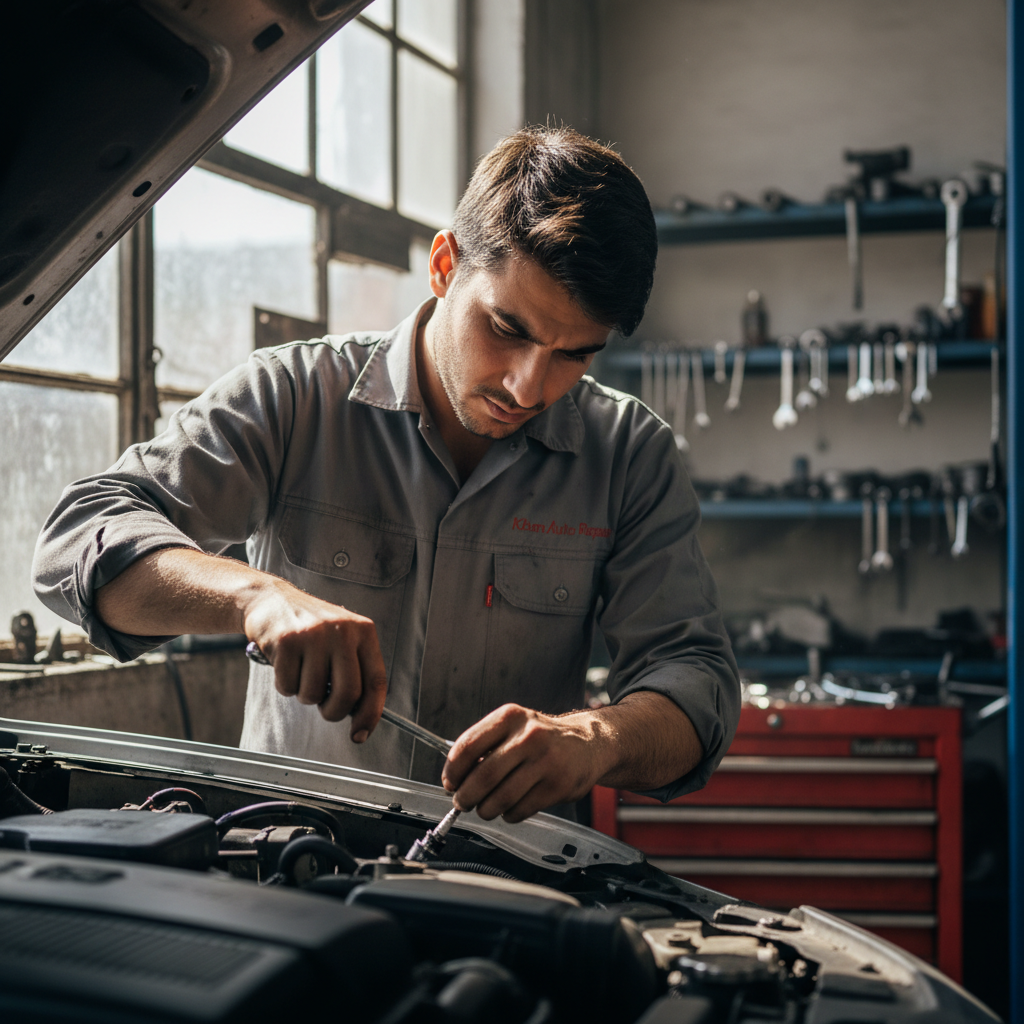 Bongani Mthembu, motor mechanic, professional photo