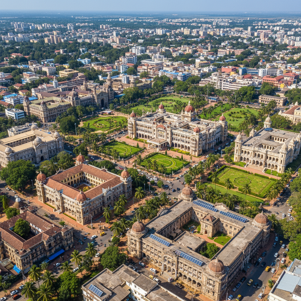 Mysuru city with heritage architecture and residential areas
