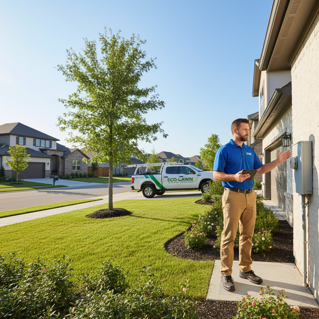 Professional home service worker in bright clean home environment, organized workspace, warm natural lighting