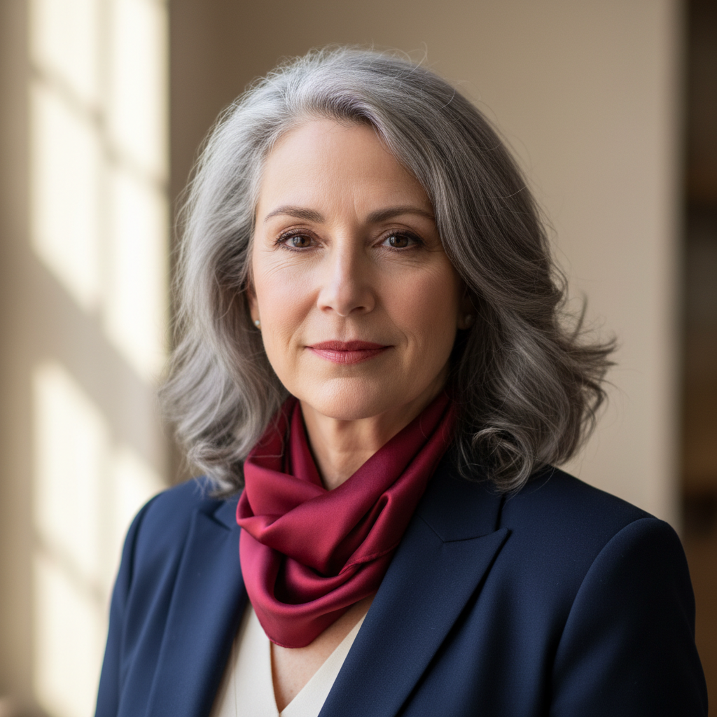 Charlotte Beaumont, European affairs director, warm professional portrait