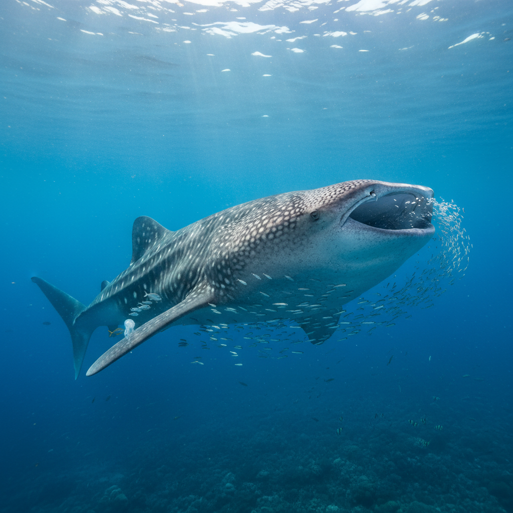 Whale Shark (Rhincodon typus) marine species photograph