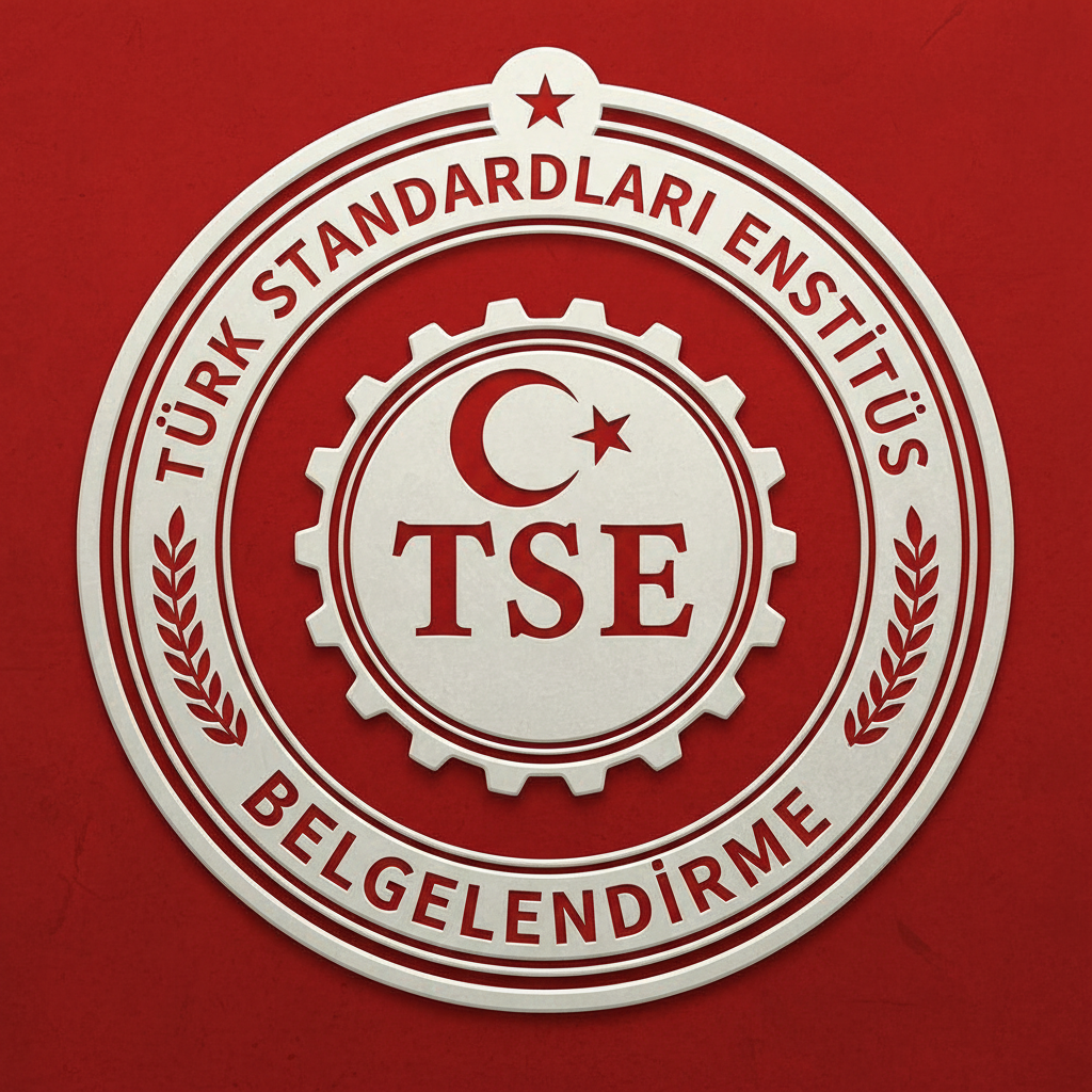 Turkish Standards Institute TSE certification mark with red and white colors