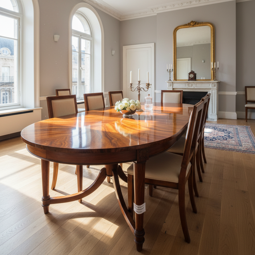 Antique rosewood dining table in a Hong Kong apartment, expensive furniture that needs professional moving care