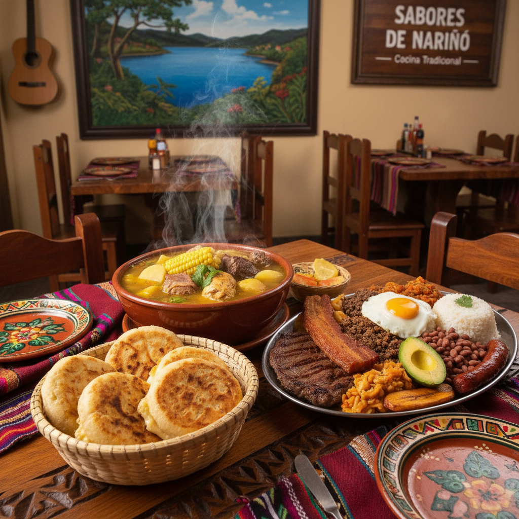 Bandeja paisa tradicional con frijoles arroz carne y chicharrón