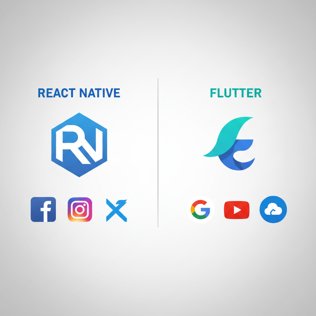 React Native Flutter développement application mobile Maroc - framework app marocaine comparatif