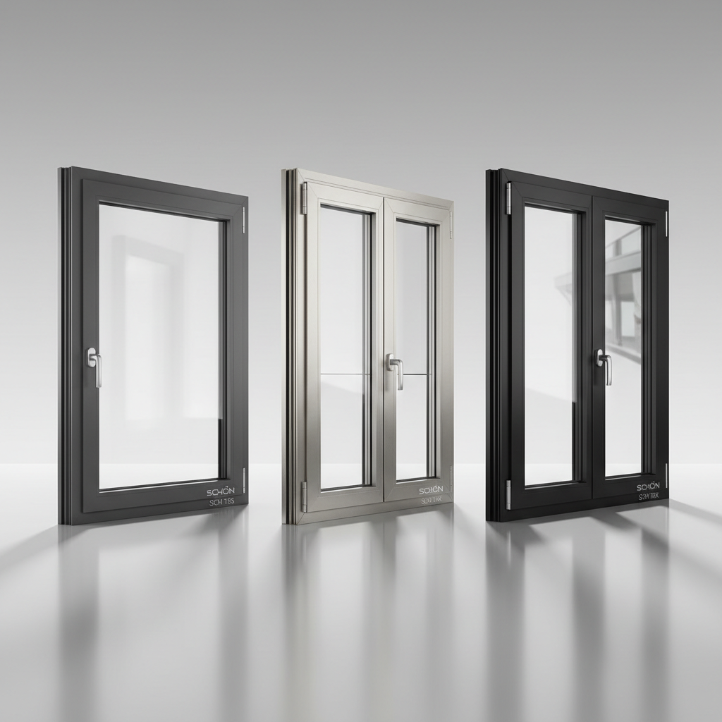 SCHON SCH-135 Infinity aluminium window profile in powder-coated finish
