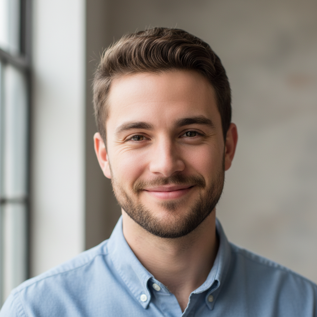 Photo de profil d'Antoine, jeune homme souriant