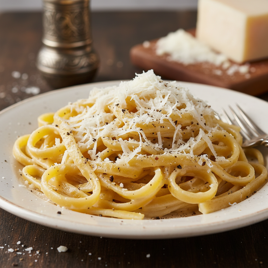 Cacio e Pepe - Tonnarelli pasta, aged pecorino, cracked black pepper — Roma