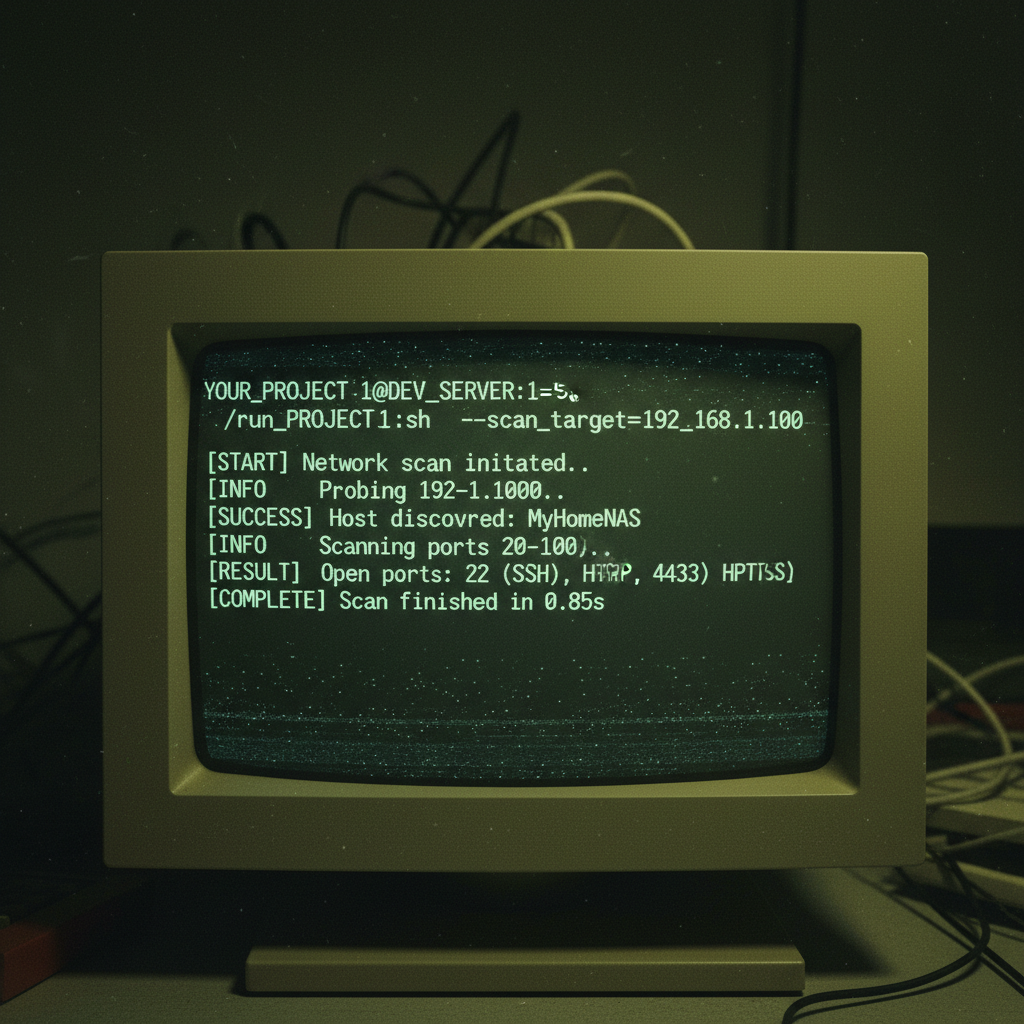 Terminal command line interface with green text on dark background, developer tool running in terminal