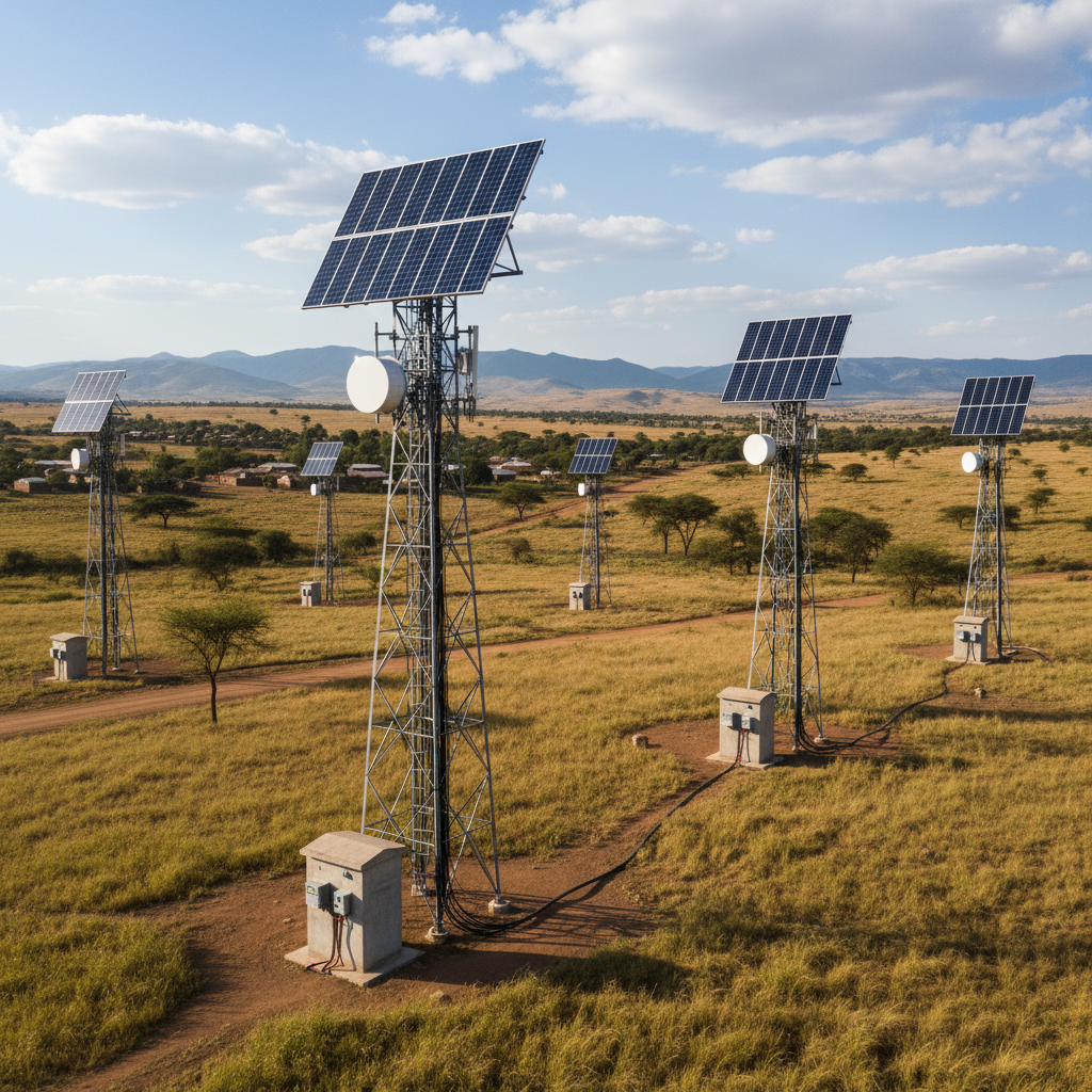 BTS Rural Coverage project in Gabès, Tunisie, telecom infrastructure