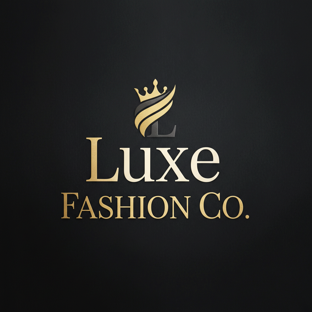 Luxe Fashion Co. brand logo with elegant typography
