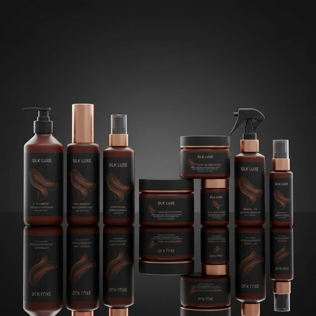 Modern hair styling tool in copper and black on clean background, premium beauty device