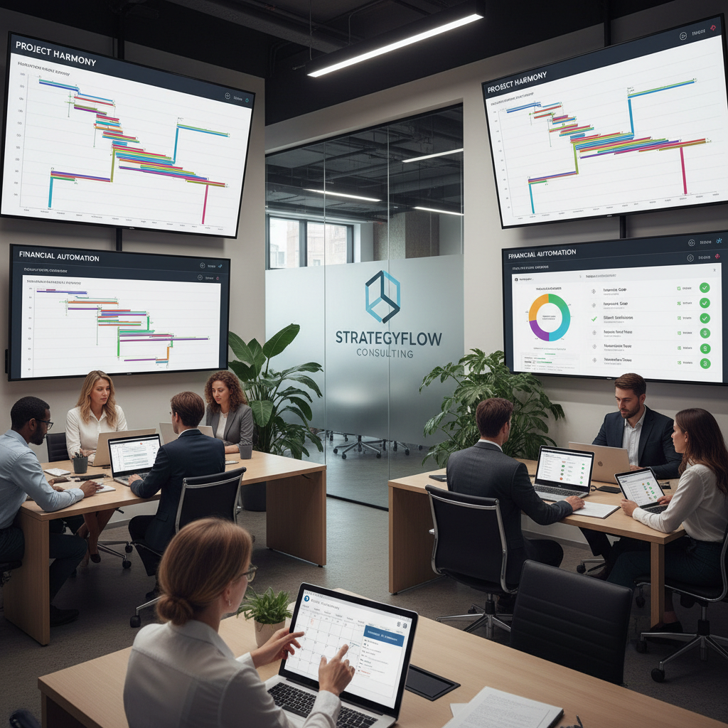 Consultants business environment showing professional workspace