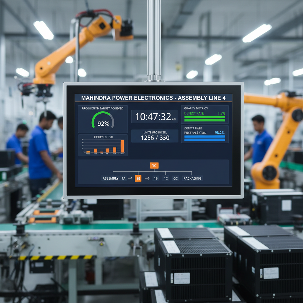 Mahindra MES manufacturing execution system — real assembly line deployment